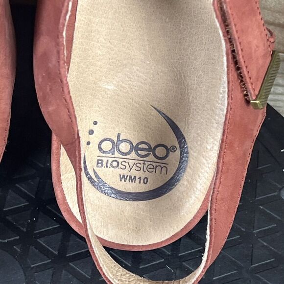 ABEO Womens Size US 10 Ruby Neutral Red - Mid Heel Comfort Strappy Sandals - Picture 6 of 10